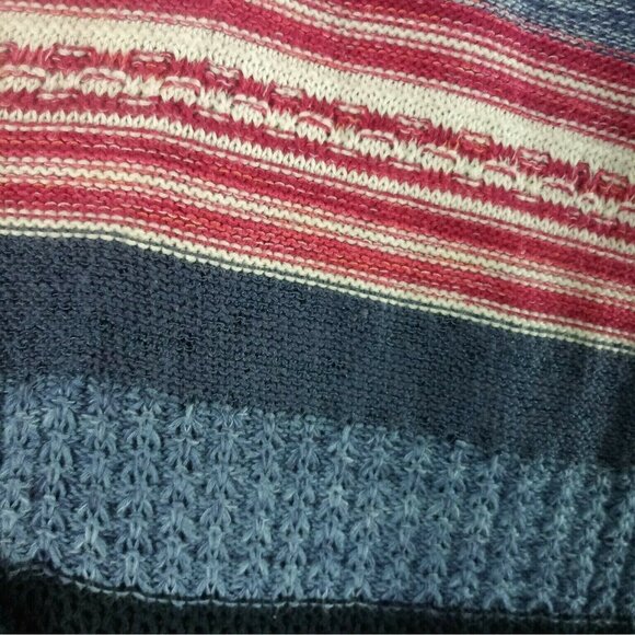 J Jill Cardigan Small Petite Stripe Cotton Linen Modal Pockets Shawl Collar - Picture 7 of 8